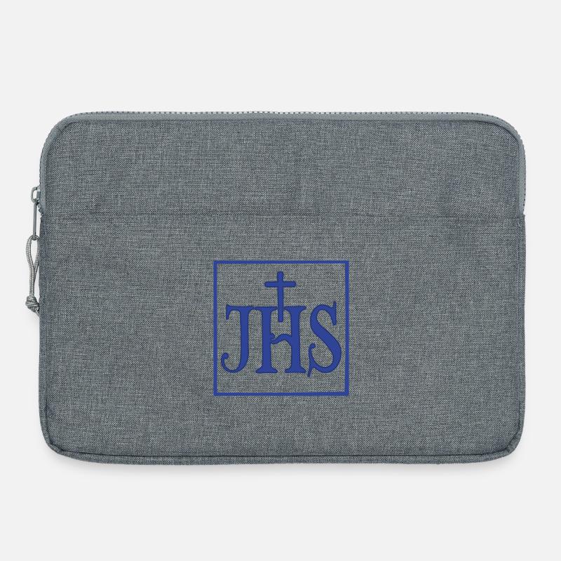 Iesus Hominum Salvator - Laptoptasche 15" - Grau meliert