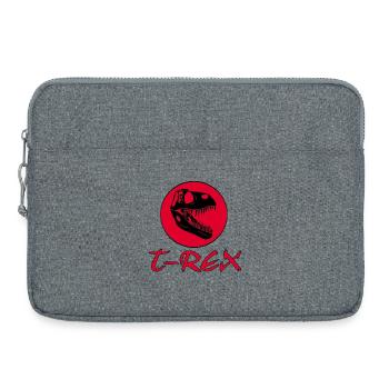 Tyrannosaure dinosaure - Sacoche pour ordinateur portable 15 pouces - gris chiné - Devant