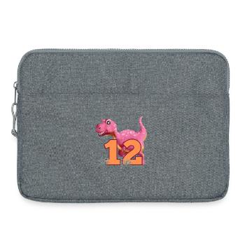 Nr.12 Dino - Laptoptasche 15" - Grau meliert - Vorne