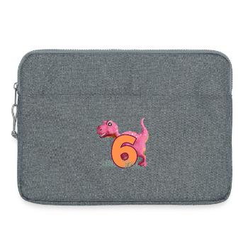 Nr.6 Dino - Laptoptasche 15" - Grau meliert - Vorne