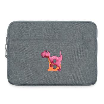 B - DINOSAURE, personnalisable - Sacoche pour ordinateur portable 15 pouces - gris chiné - Devant