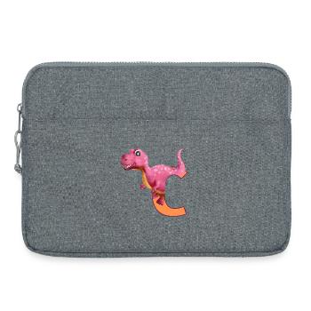 C - DINOSAURE, personnalisable - Sacoche pour ordinateur portable 15 pouces - gris chiné - Devant