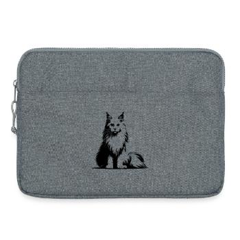 Maine Coon Cat - Laptop bag 15" - heather grey - Front