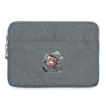 Good Mood Coffee Mug Gift - Laptop bag 15" - heather grey - Front