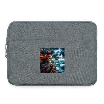 l'Aventurière des Mers - Sacoche pour ordinateur portable 15 pouces - gris chiné - Devant