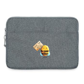 Save the bees - Rettet die Bienen - Laptoptasche 15" - Grau meliert - Vorne