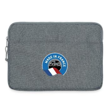 Made in France - Sacoche pour ordinateur portable 15 pouces - gris chiné - Devant