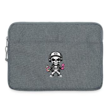 Graffiti Sprayer - Laptoptasche 15" - Grau meliert - Vorne