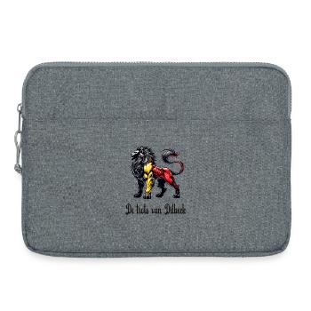 Motif du drapeau lion de Dilbeek - Sacoche pour ordinateur portable 15 pouces - gris chiné - Devant