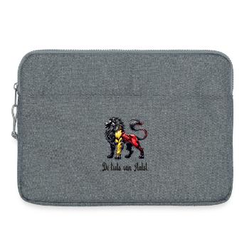 Motif du drapeau lion d'Alost - Sacoche pour ordinateur portable 15 pouces - gris chiné - Devant