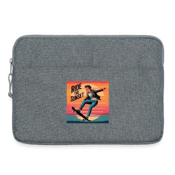 Ride the Sunset Skateboarder - Sacoche pour ordinateur portable 15 pouces - gris chiné - Devant