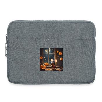 Halloween, Halloween Mouse, Pumpkin - Laptop bag 15" - heather grey - Front