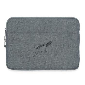 Schreiben gefällt mir - Laptoptasche 15" - Grau meliert - Vorne