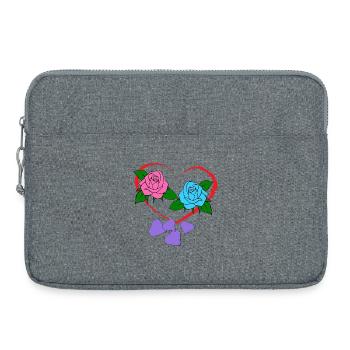 Valentine’s Day - Laptop bag 15" - heather grey - Front
