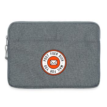 Post fuer dich dreifarbig - Laptoptasche 15" - Grau meliert - Vorne