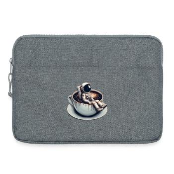 Café astronaute Mug Galaxy Cadeau - Sacoche pour ordinateur portable 15 pouces - gris chiné - Devant