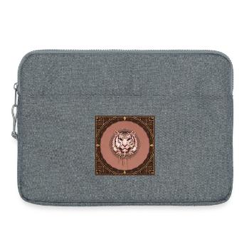 Captivating and artistic representation of the face - Laptop bag 15" - heather grey - Front