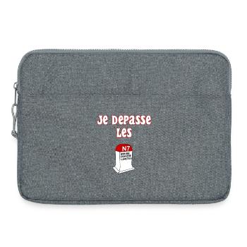 Ich überschreite die Grenze - Laptoptasche 15" - Grau meliert - Vorne