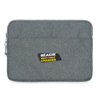 Réagir peut tout changer - Sacoche pour ordinateur portable 15 pouces - gris chiné - Devant