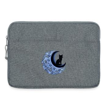 Gothic-Fuchs mit mondsichel, schlafzimmer Deko - Laptoptasche 15" - Grau meliert - Vorne
