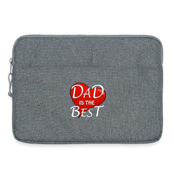 PAPA EST LE MEILLEUR - Sacoche pour ordinateur portable 15 pouces - gris chiné - Devant