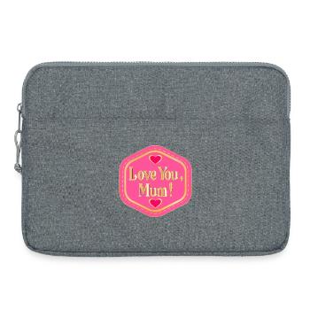LOVE YOU MUM HEART - Laptop bag 15" - heather grey - Front