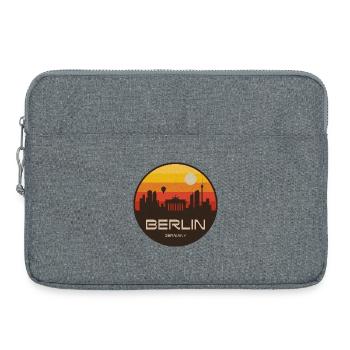 Coucher de soleil rétro de la Skyline de Berlin - Sacoche pour ordinateur portable 15 pouces - gris chiné - Devant