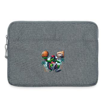 Basketball Turtle Dunking Cool Gift - Laptop bag 15" - heather grey - Front
