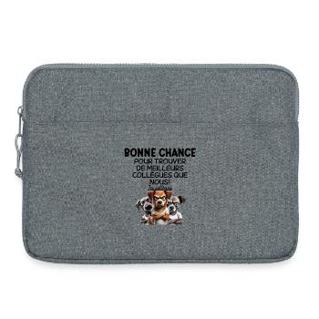 Cartoon-Hundetrio - Laptoptasche 15" - Grau meliert - Vorne