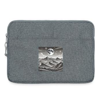 Mondgebirge Nachtlandschaft - Laptoptasche 15" - Grau meliert - Vorne