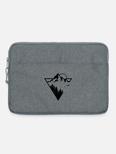 Natur Geometrie - Laptoptasche 15" - Grau meliert