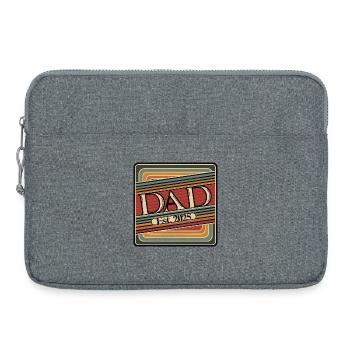 Dad Est. 2025 – Cadeau rétro pour les nouveaux papas - Sacoche pour ordinateur portable 15 pouces - gris chiné - Devant