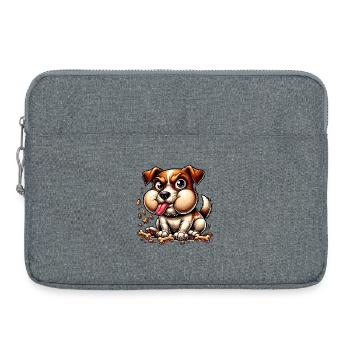 Conception de friandises Jack Russell Terrier - Sacoche pour ordinateur portable 15 pouces - gris chiné - Devant