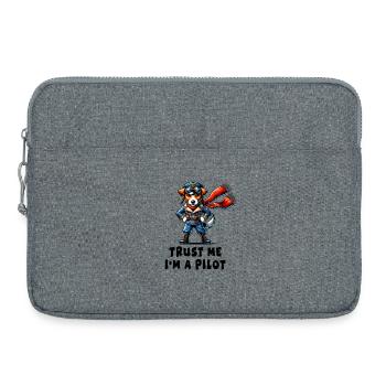 Pilote Jack Russell Terrier - Sacoche pour ordinateur portable 15 pouces - gris chiné - Devant