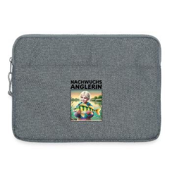 Jeune pêcheur - Sacoche pour ordinateur portable 15 pouces - gris chiné - Devant