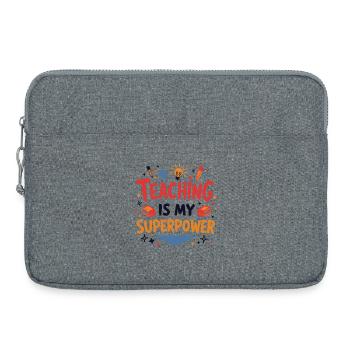 Teaching is My Superpower - Laptop bag 15" - heather grey - Front