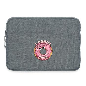 Donut Care - Laptop bag 15" - heather grey - Front