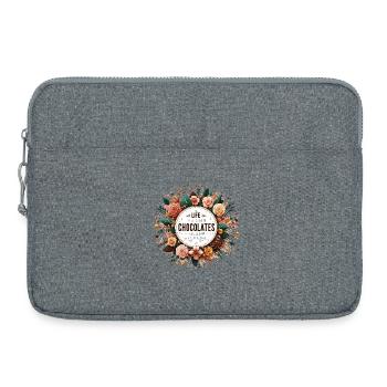 Life is like a box of chocolates You never know wh - Laptop bag 15" - heather grey - Front