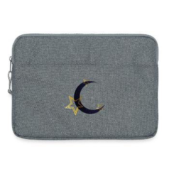 Sternenmuster, coole tees, Mondsichel - Laptoptasche 15" - Grau meliert - Vorne