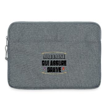 Marraine Qui Assure Grave - Sacoche pour ordinateur portable 15 pouces - gris chiné - Devant