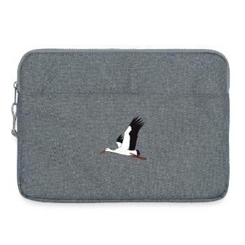 fliegender Storch - Laptoptasche 15" - Grau meliert - Vorne