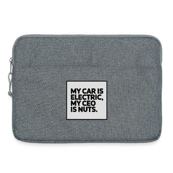 My car is electric, my ceo is muts Electric Car Fan - Laptop bag 15" - heather grey - Front