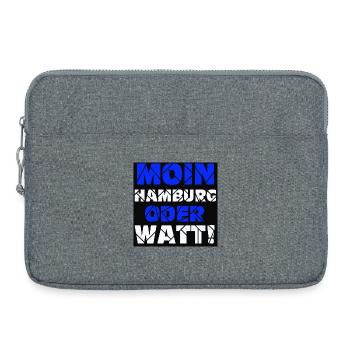 Hambourg , Moin ou watt (25) - Sacoche pour ordinateur portable 15 pouces - gris chiné - Devant
