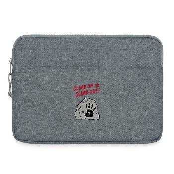 Montez ou sortez - Sacoche pour ordinateur portable 15 pouces - gris chiné - Devant