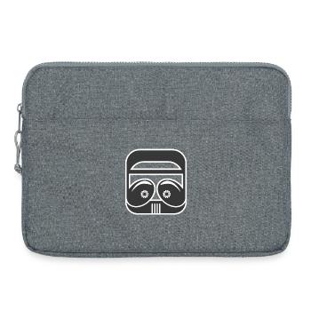 Geometric Robotic Mask - Laptop bag 15" - heather grey - Front