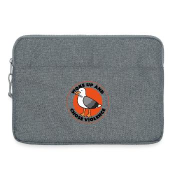 Gangster Seagull – Street Art Vibes - Sacoche pour ordinateur portable 15 pouces - gris chiné - Devant