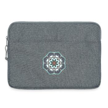 Mandala étoile de mer - Sacoche pour ordinateur portable 15 pouces - gris chiné - Devant