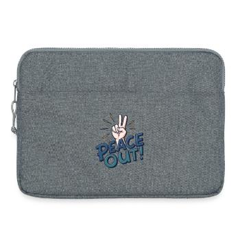 Peace Out Hand - Laptoptasche 15" - Grau meliert - Vorne