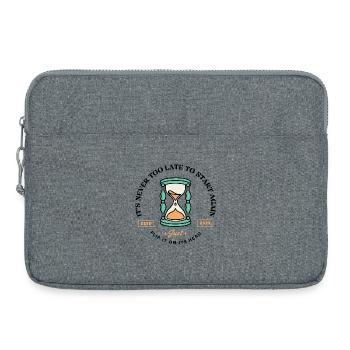 Time for Change – Motif Sablier - Sacoche pour ordinateur portable 15 pouces - gris chiné - Devant