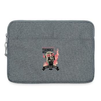 À travers l’enfer ? Continuer! - Sacoche pour ordinateur portable 15 pouces - gris chiné - Devant
